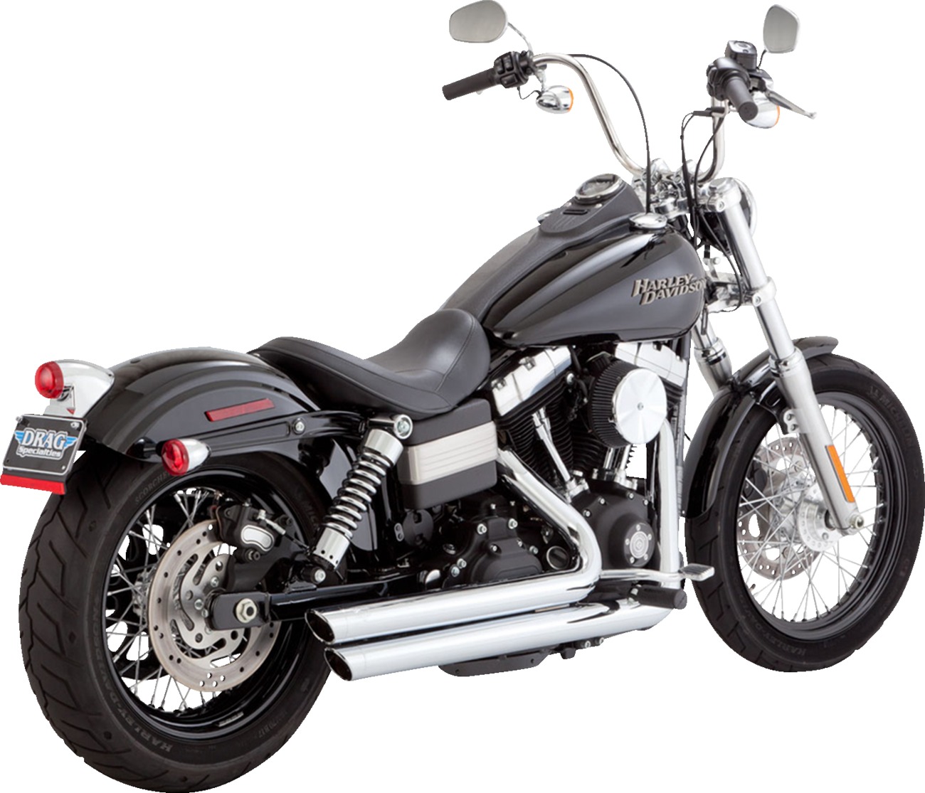 EXHAUST BIG SHOTS STAGGERED CHROME 06-09 DYNA