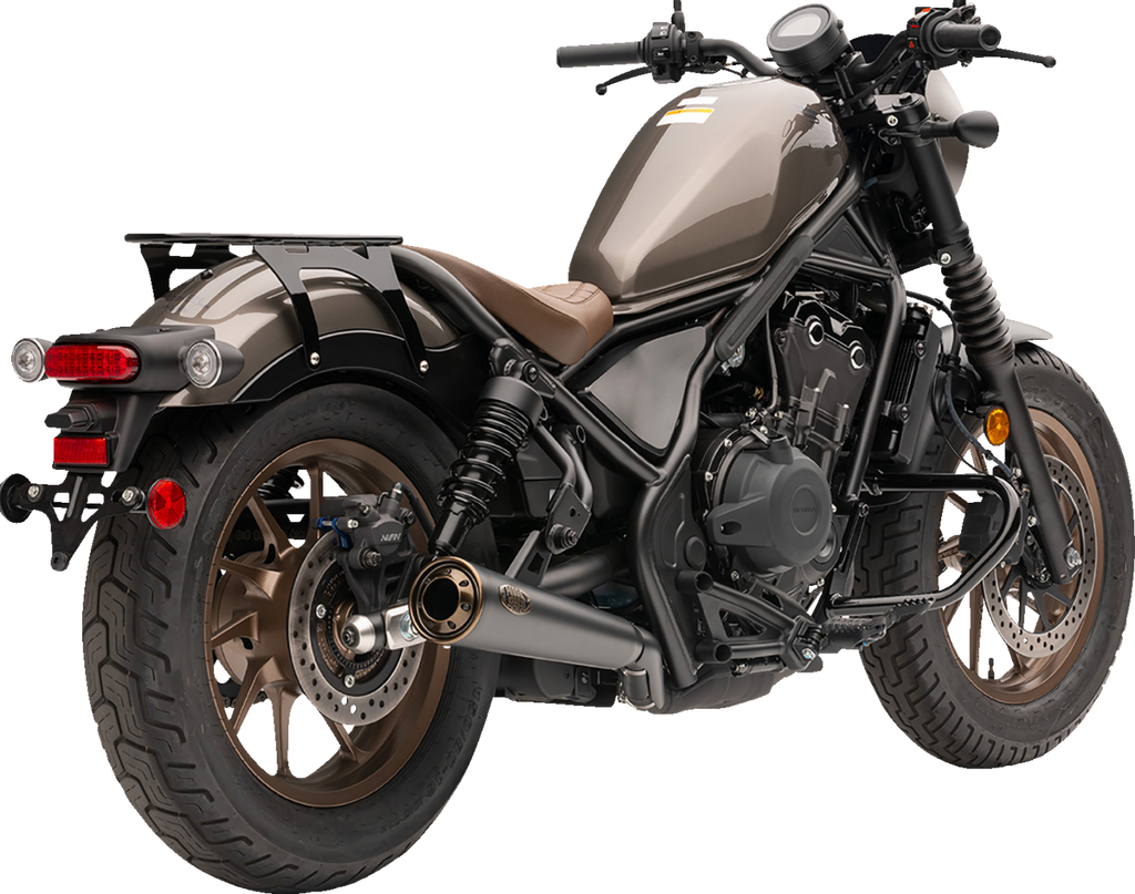 SLIP-ON MUFFLER (BLK) WITH BRONZE TIP REBEL 300/500 17-23