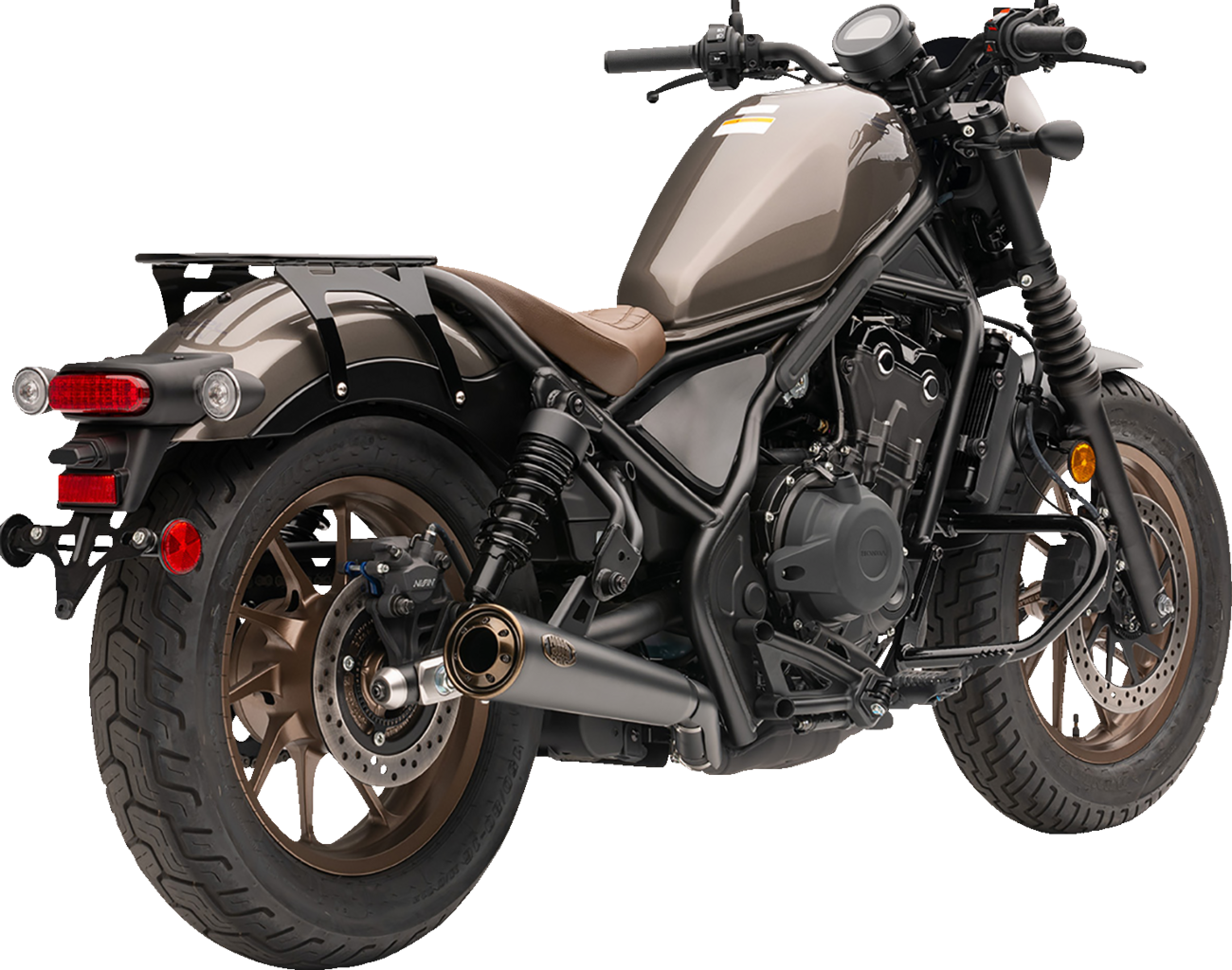 SLIP-ON MUFFLER (BLK) WITH BRONZE TIP REBEL 300/500 17-23