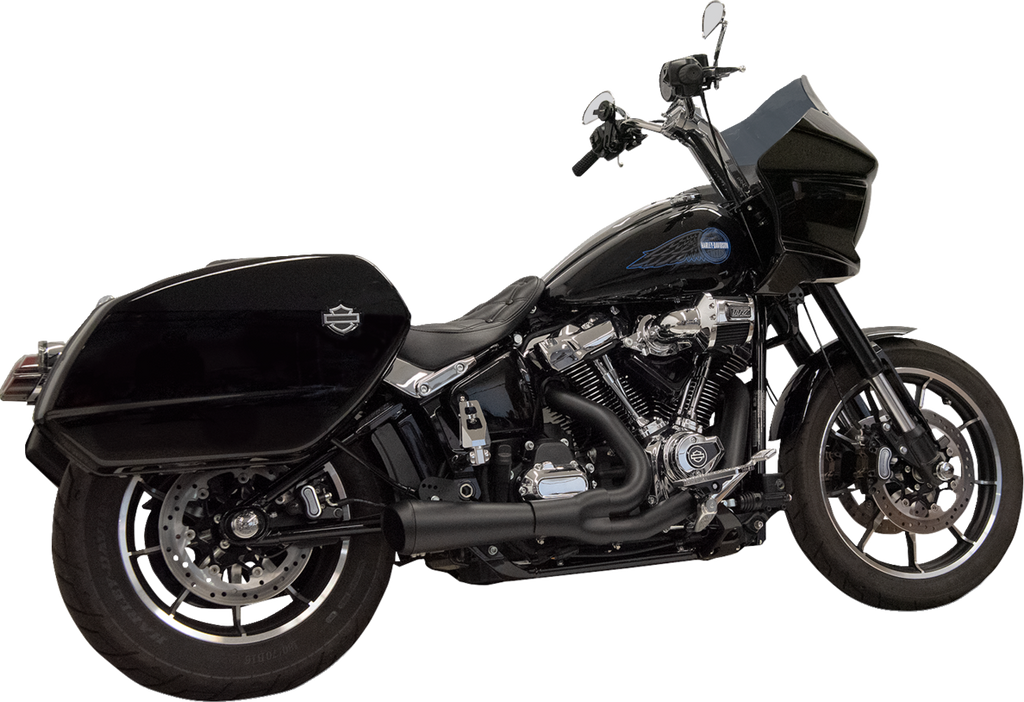 EXHAUST SHORT RIPPER 2:1 W/MEGAPHONE BLACK M8 SOFTAIL