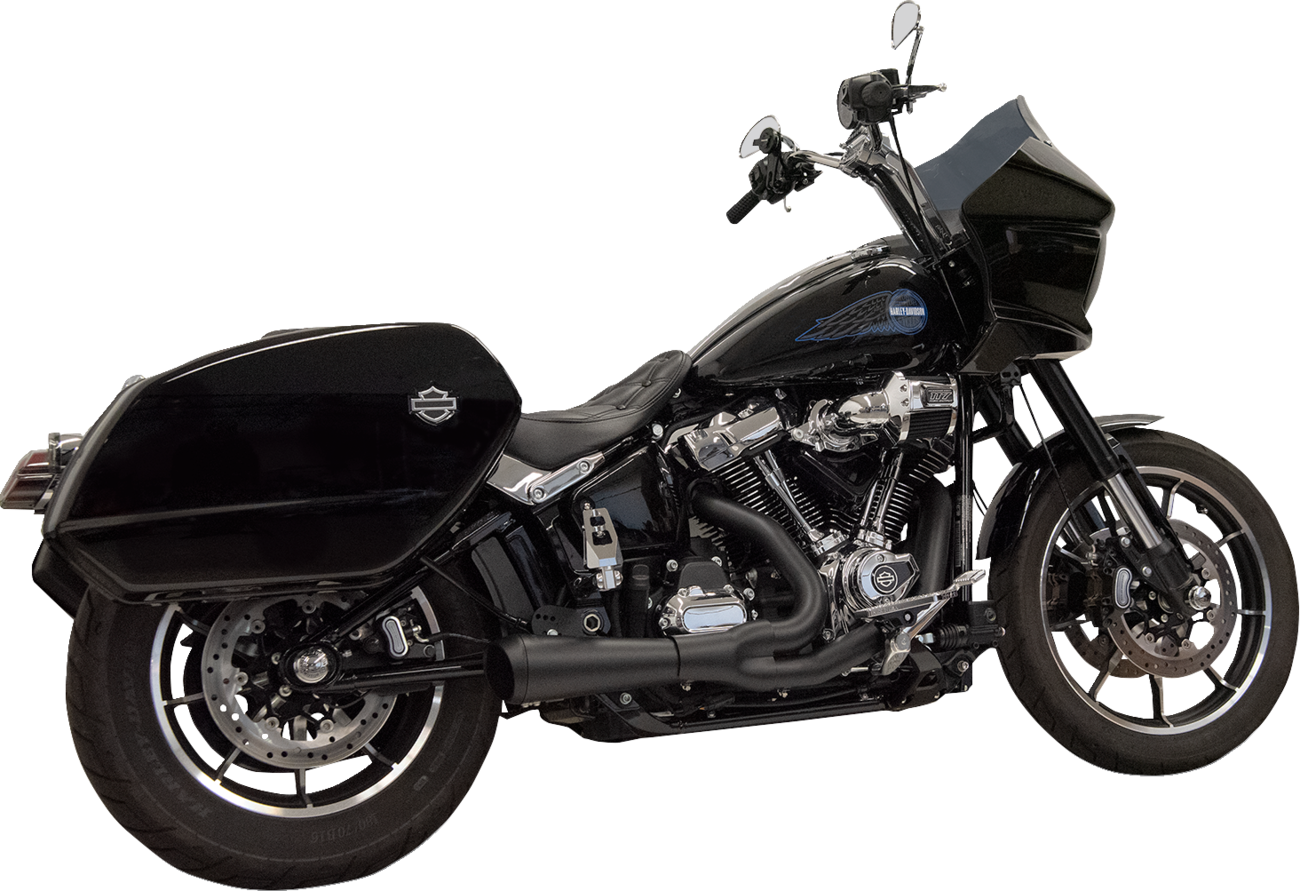 EXHAUST SHORT RIPPER 2:1 W/MEGAPHONE BLACK M8 SOFTAIL