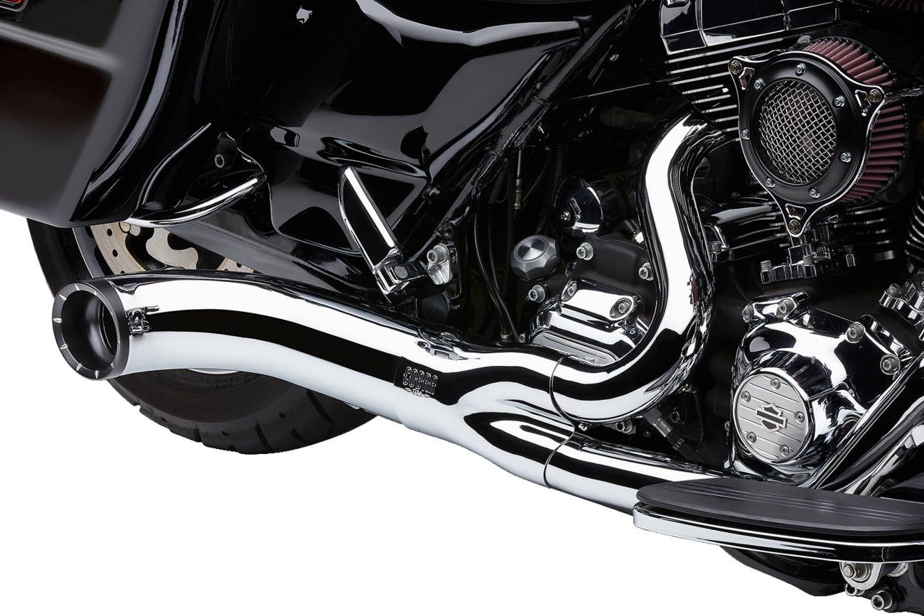 EXHAUST 2:1 W/TIP CHR FLH