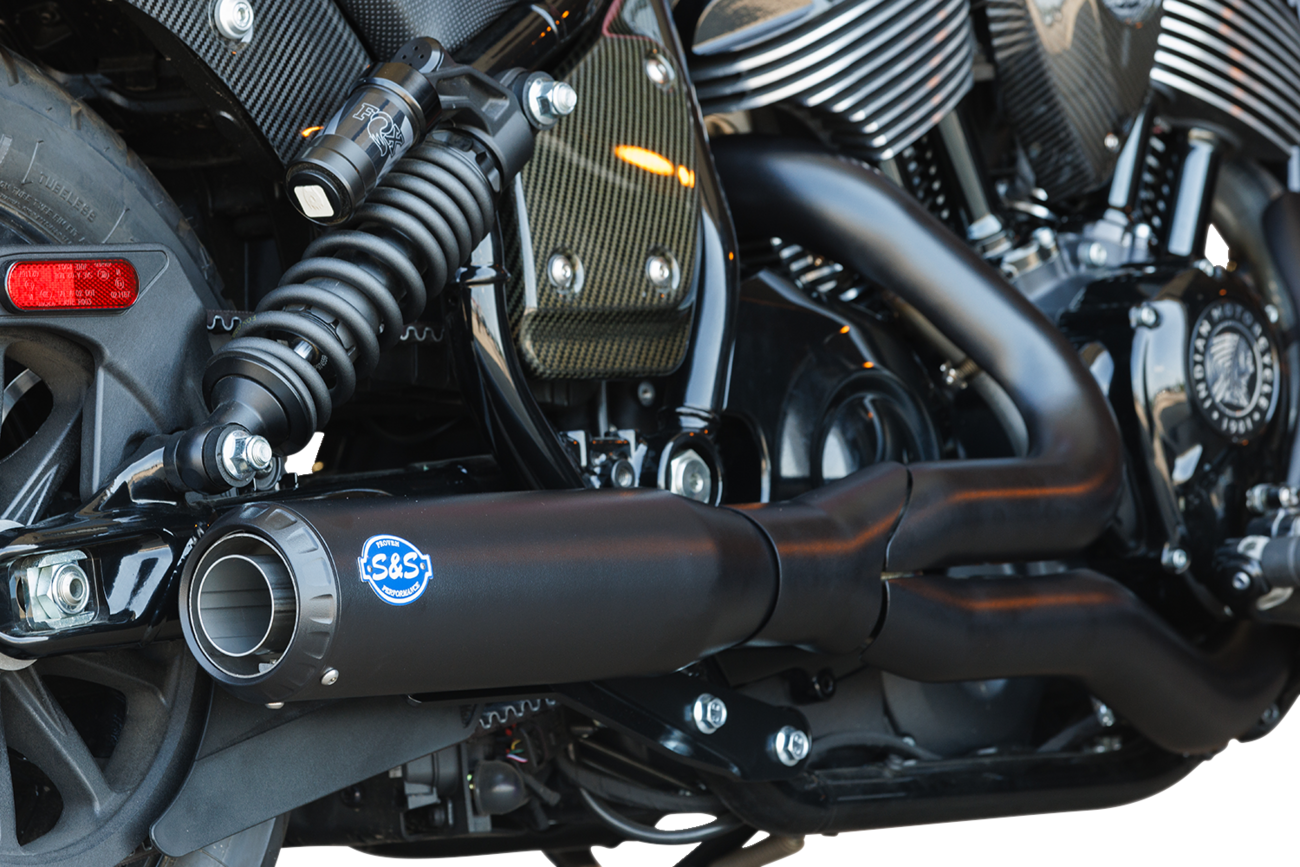 Exhaust Qualifier 2:1 Guardian Blk Race Only Indian Chief