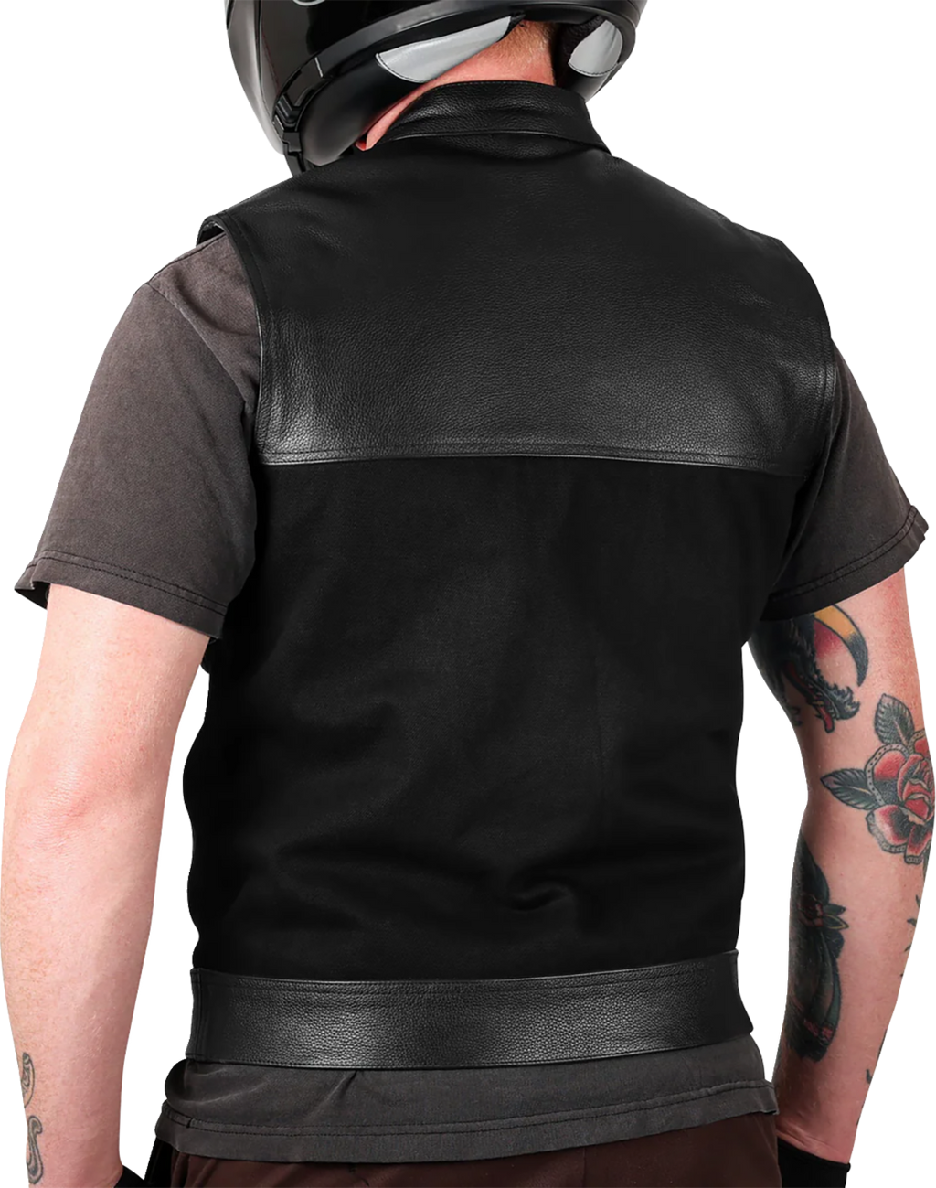 VEST KANAN LEATHER DENIM LARGE