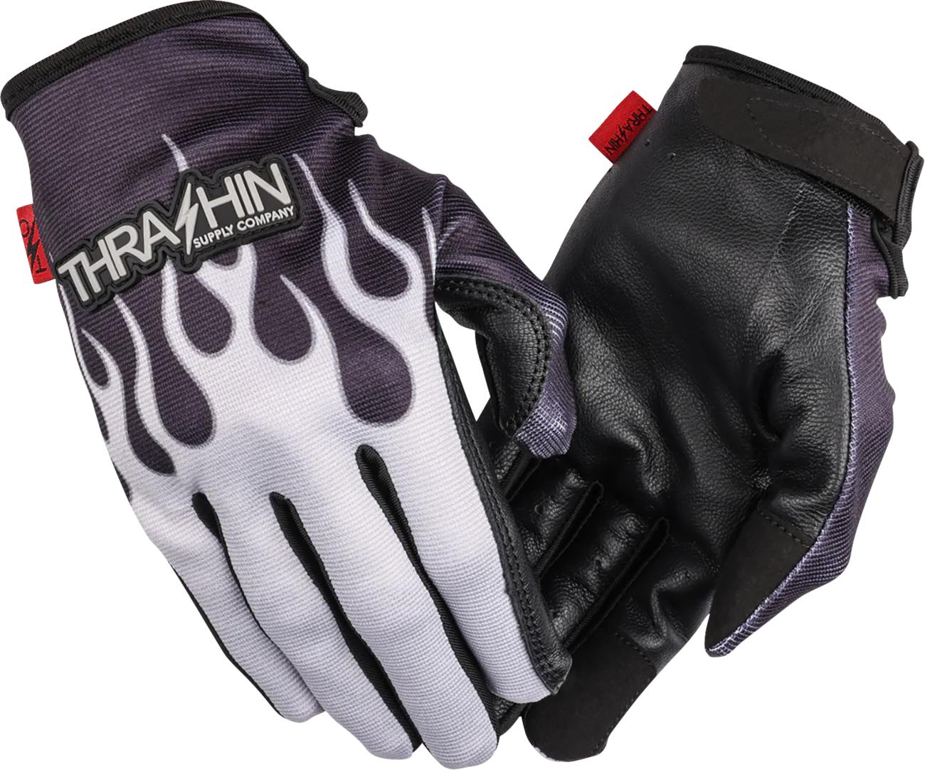 GLOVE FLAME STEALTH LEATHER PALM GRAY SMALL