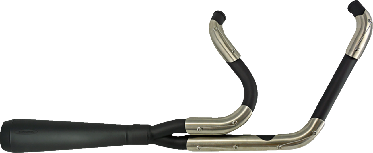 EXHAUST 2:1 ASSAULT BLK M8 SOFTAIL W/BAGS