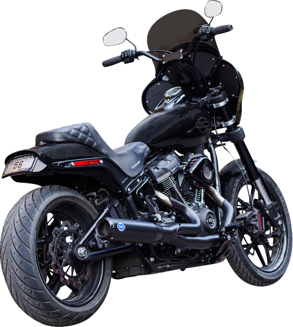 Exhaust 2:1 Qualifier 50 State Black M8 Softail 2018-23