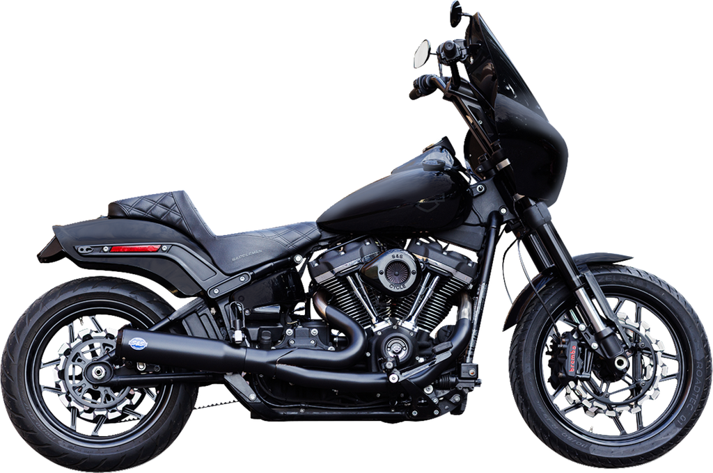 Exhaust 2:1 Qualifier 50 State Black M8 Softail 2018-23