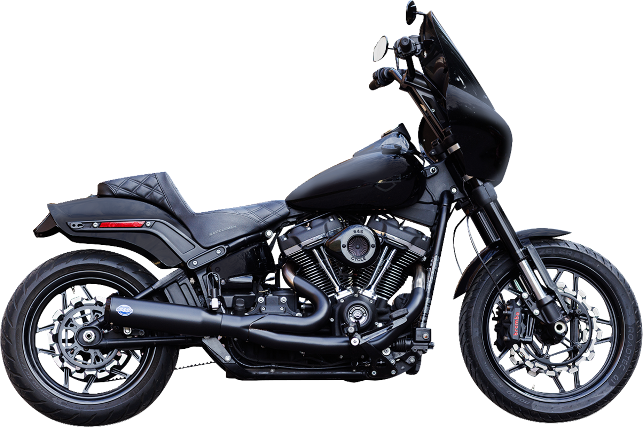 Exhaust 2:1 Qualifier 50 State Black M8 Softail 2018-23