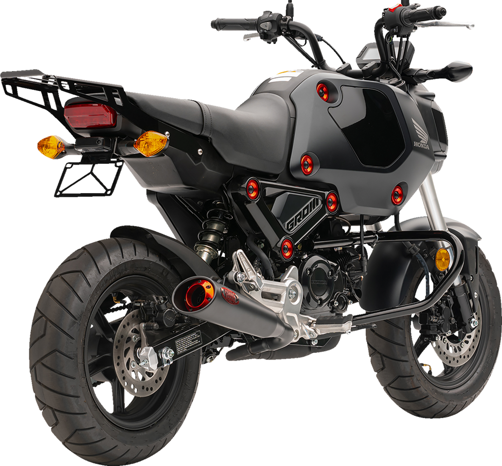 SLIP-ON MUFFLER (BLK) WITH RED TIP GROM 22-23