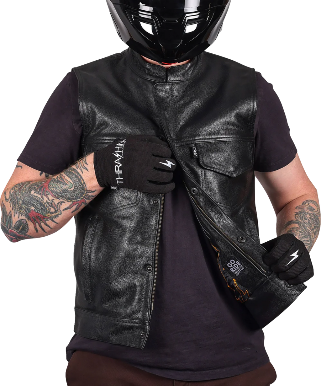 VEST MULHOLLAND LEATHER SMALL