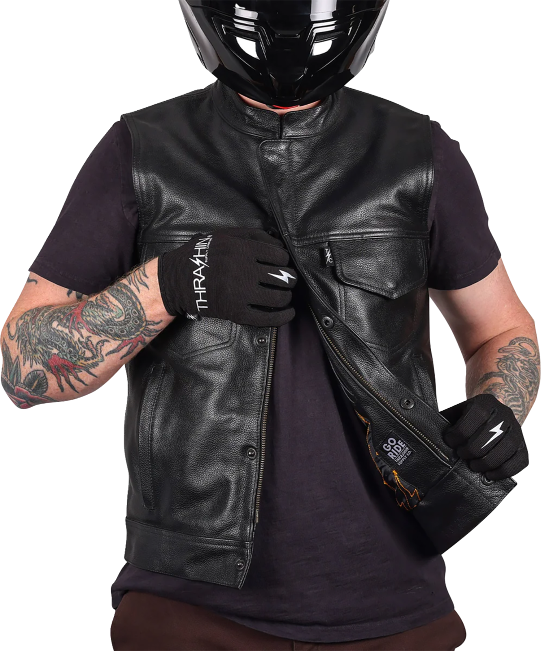VEST MULHOLLAND LEATHER SMALL