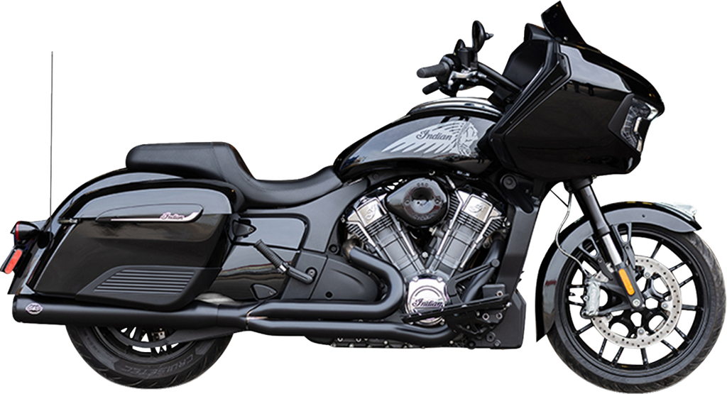 Exhaust Qualifier 2:1 Black Race Only Indian w/Powerplus
