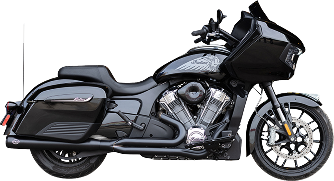 Exhaust Qualifier 2:1 Black Race Only Indian w/Powerplus