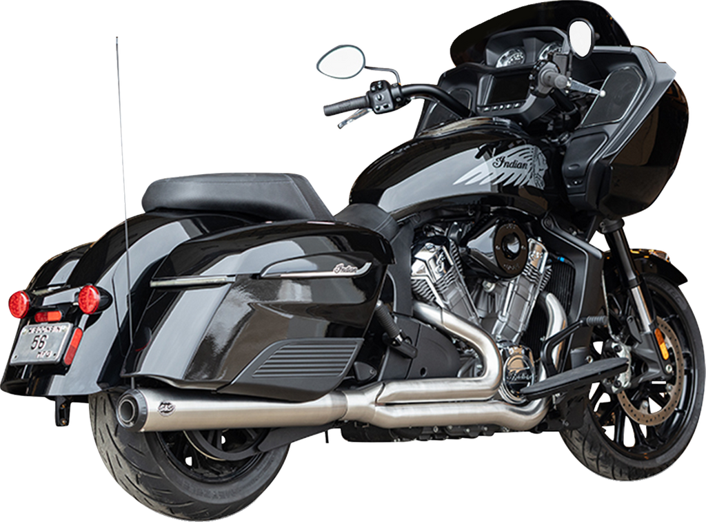 Exhaust Qualifier 2:1 Brushd SS RaceOnly Indian w/Powerplus