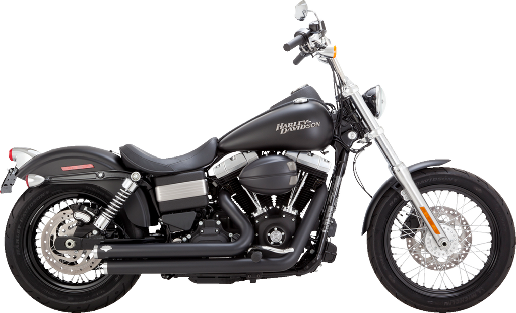 EXHAUST BIG SHOTS STAGGERED MATTE BLK 06-09 DYNA