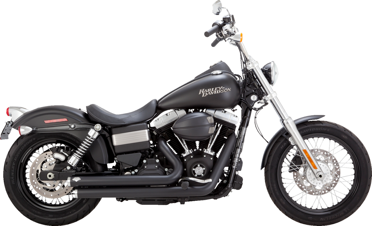 EXHAUST BIG SHOTS STAGGERED MATTE BLK 06-09 DYNA
