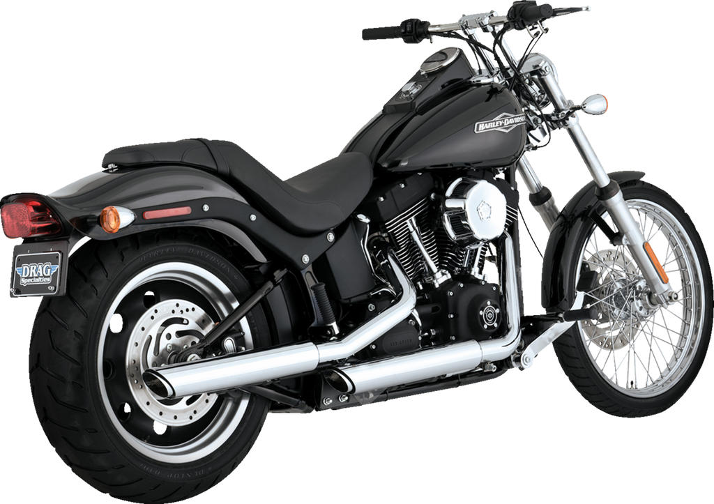 MUFFLERS 3" TWIN SLASH CHROME SOFTAIL