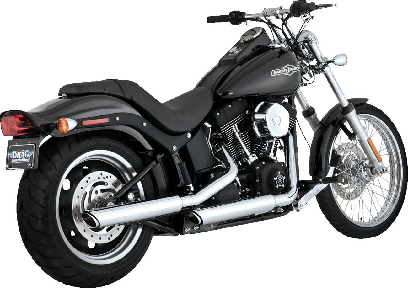 MUFFLERS 3" TWIN SLASH CHROME SOFTAIL