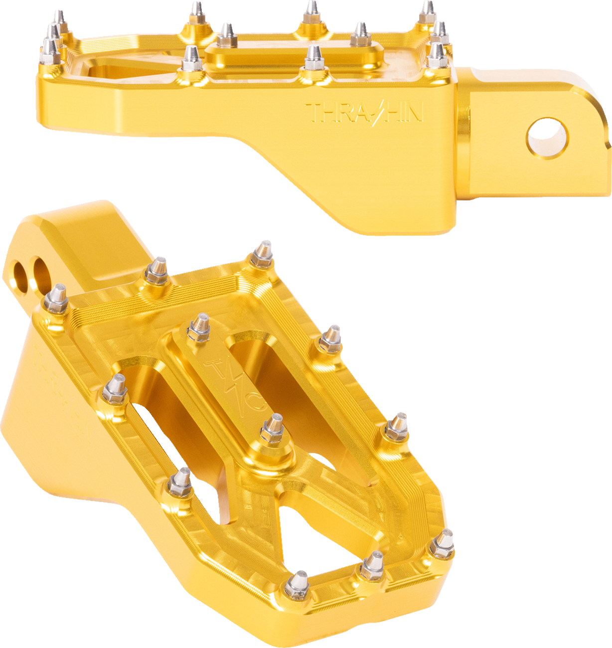 FOOTPEGS AGGRESSOR REAR M8 SOFTAIL GOLD