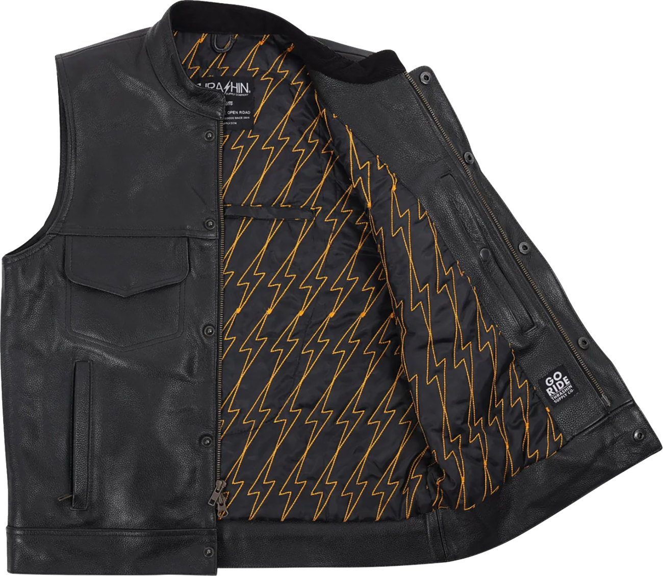 VEST MULHOLLAND LEATHER MEDIUM