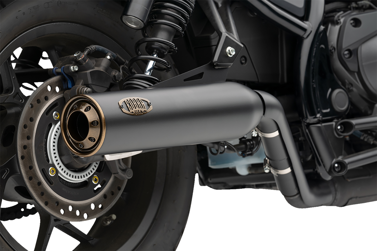 SLIP-ON MUFFLER (BLK) WITH BRONZE TIP REBEL 1100 21-23