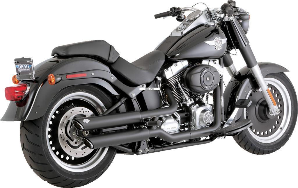 MUFFLERS 3" TWIN SLASH BLACK FATBOY DEUCE