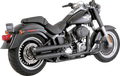 MUFFLERS 3" TWIN SLASH BLACK FATBOY DEUCE