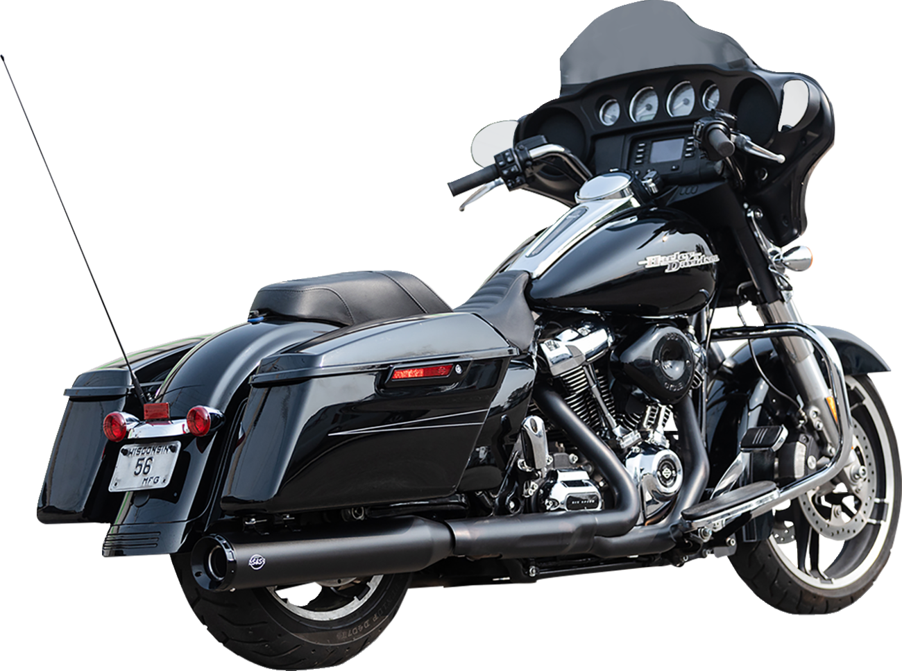 Muffler Swindler 2:1 Black 4.5" M8 Touring
