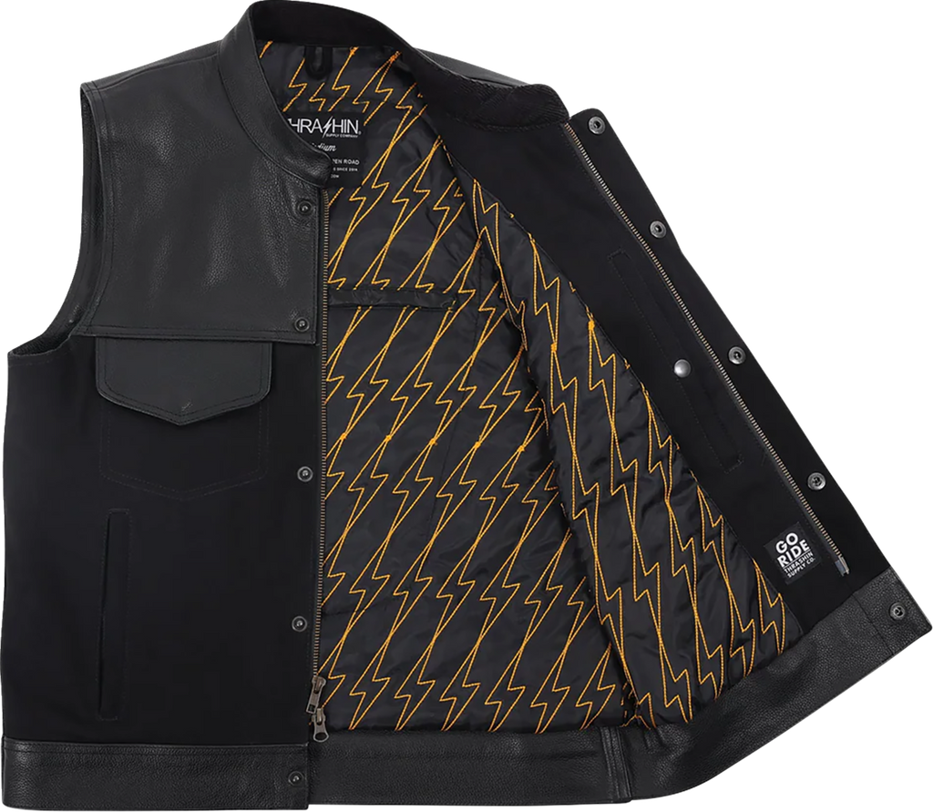 VEST KANAN LEATHER DENIM XL
