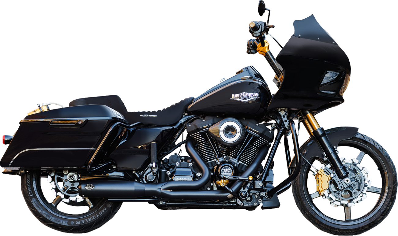 Exhaust 2:1 Qualifier Race Only Black M8 Touring 2017+