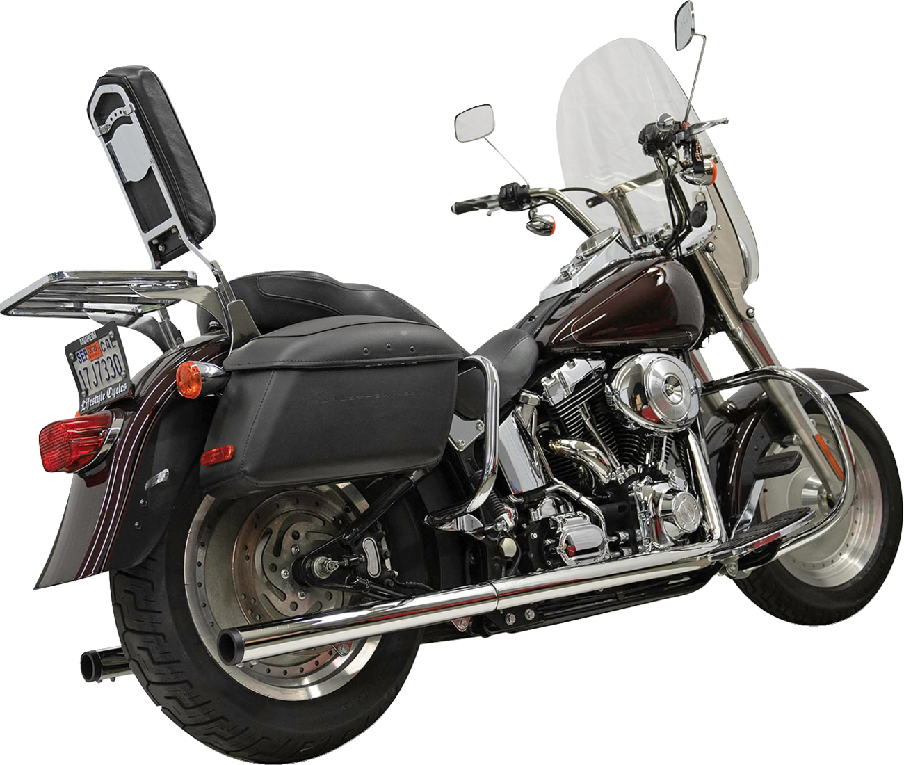 Exhaust Drag Pipe Duals Chrome Softails 86-2017