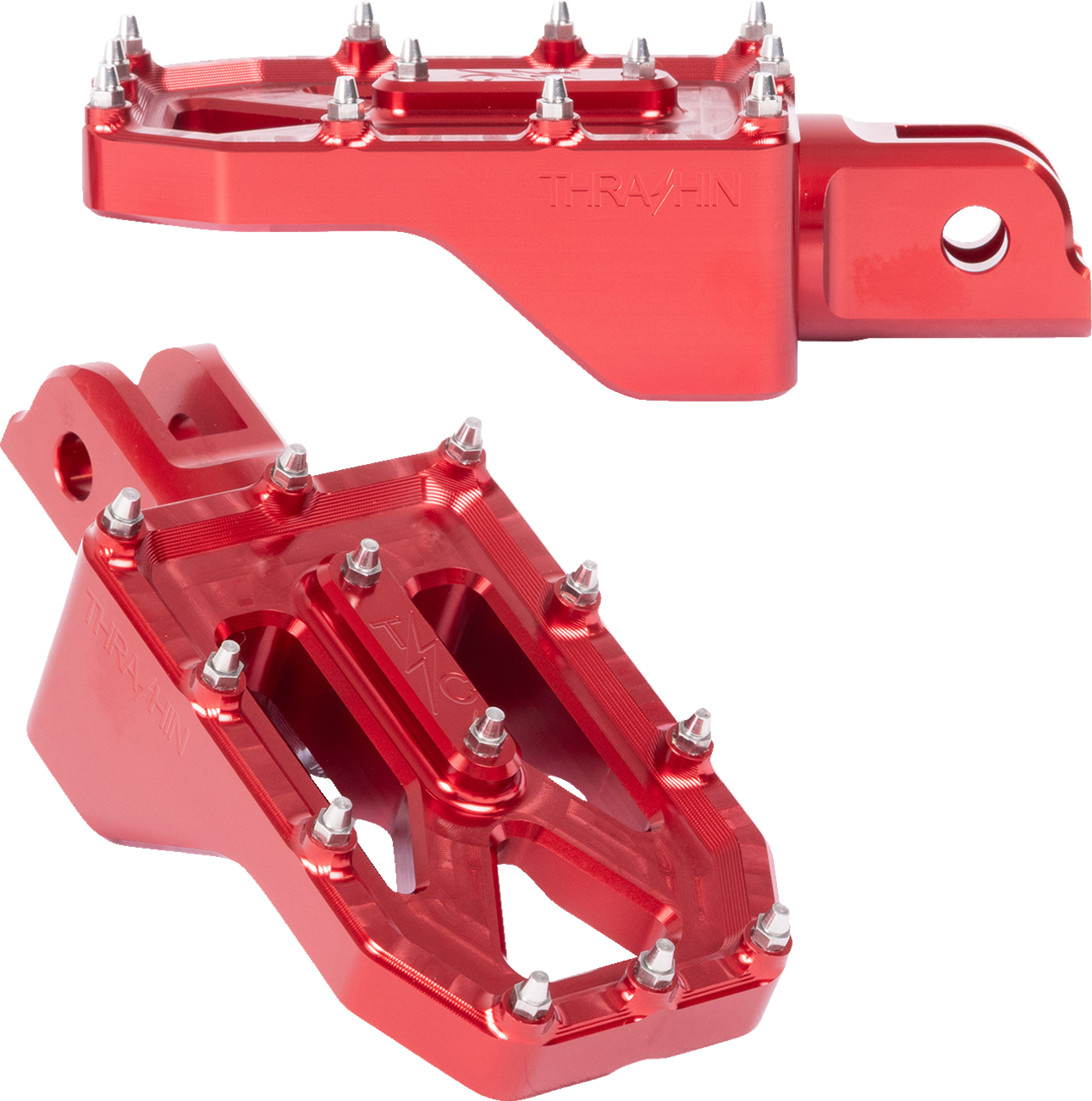 FOOTPEGS AGGRESSOR FRONT M8 SOFTAIL RED