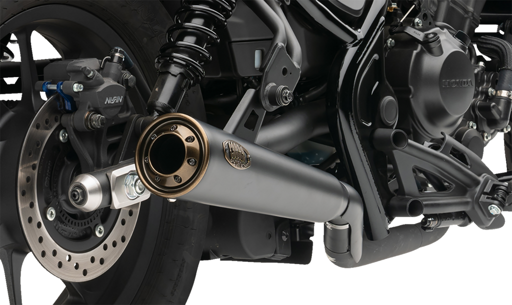 SLIP-ON MUFFLER (BLK) WITH BRONZE TIP REBEL 300/500 17-23