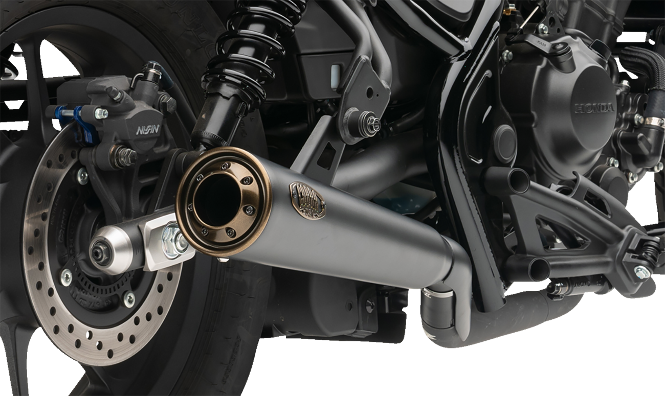 SLIP-ON MUFFLER (BLK) WITH BRONZE TIP REBEL 300/500 17-23