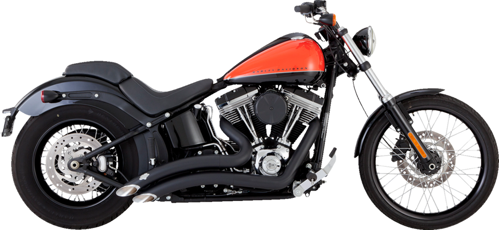 EXHAUST BIG RADIUS MATTE BLK 86-09 SOFTAIL