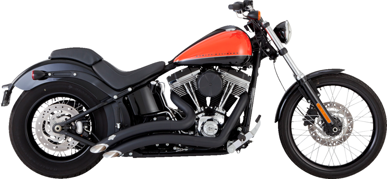 EXHAUST BIG RADIUS MATTE BLK 86-09 SOFTAIL