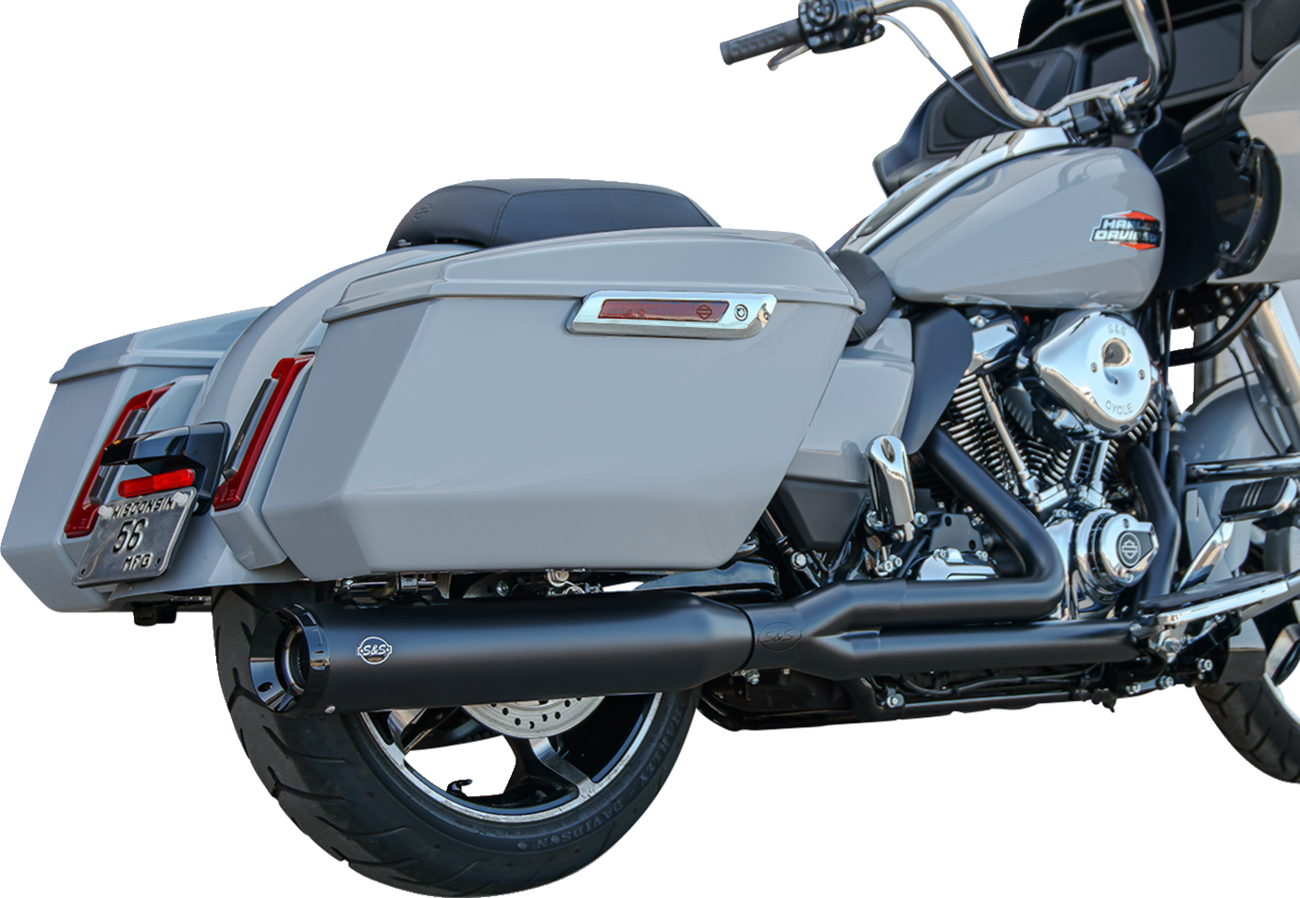 EXHAUST GNX RACE ONLY 2:1 BLACK M8 TOURING 2017-25