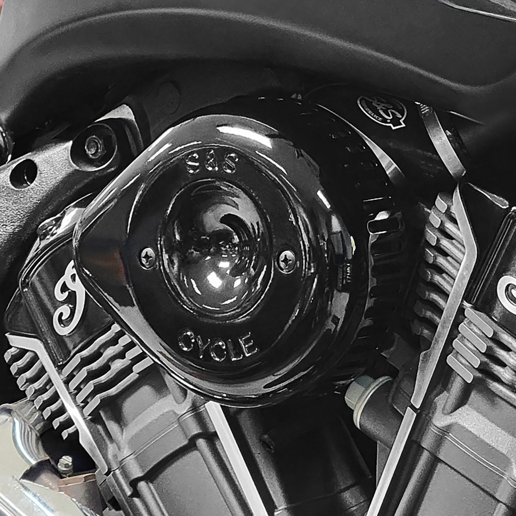 Air Cleaner Stealth Black Teardrop Cover Indian Challenger