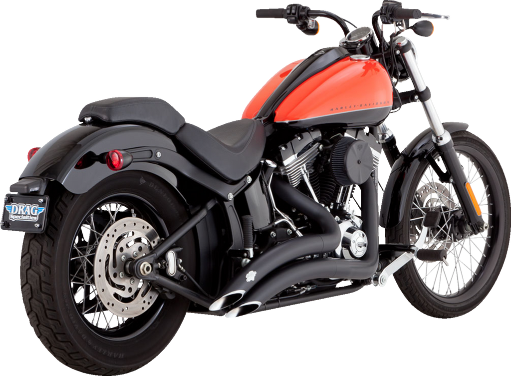 EXHAUST BIG RADIUS MATTE BLK 86-09 SOFTAIL