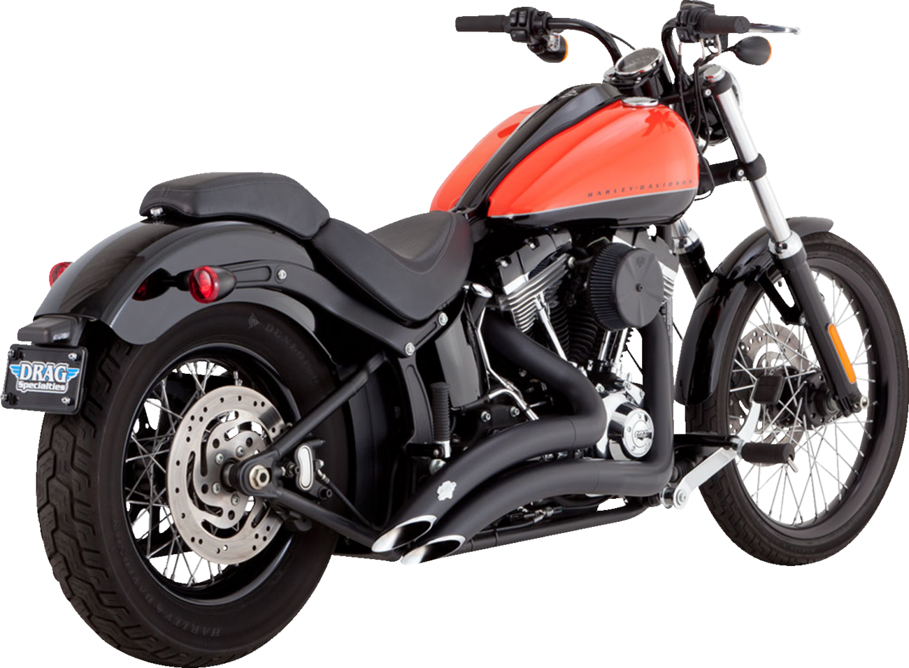 EXHAUST BIG RADIUS MATTE BLK 86-09 SOFTAIL
