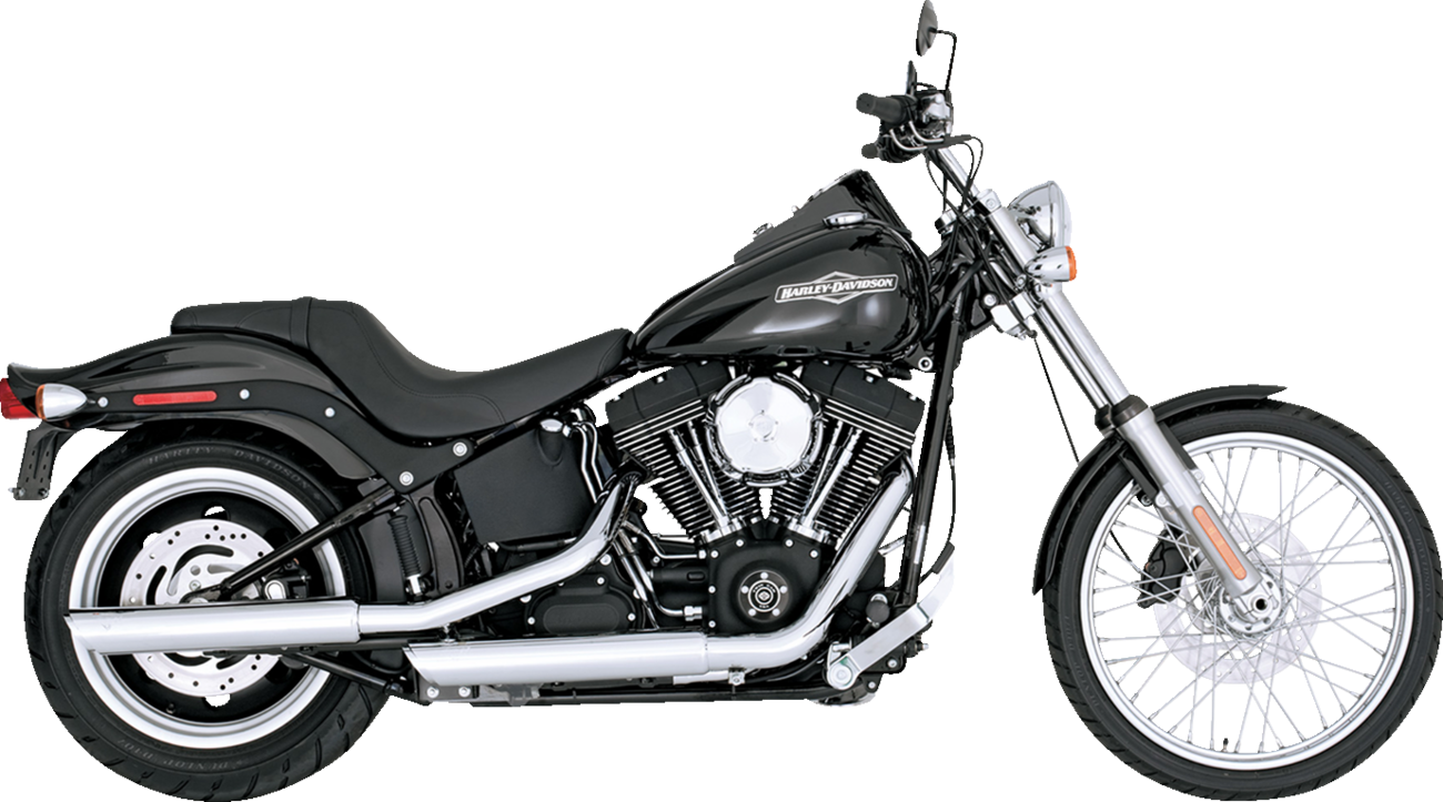 MUFFLERS 3" TWIN SLASH CHROME SOFTAIL