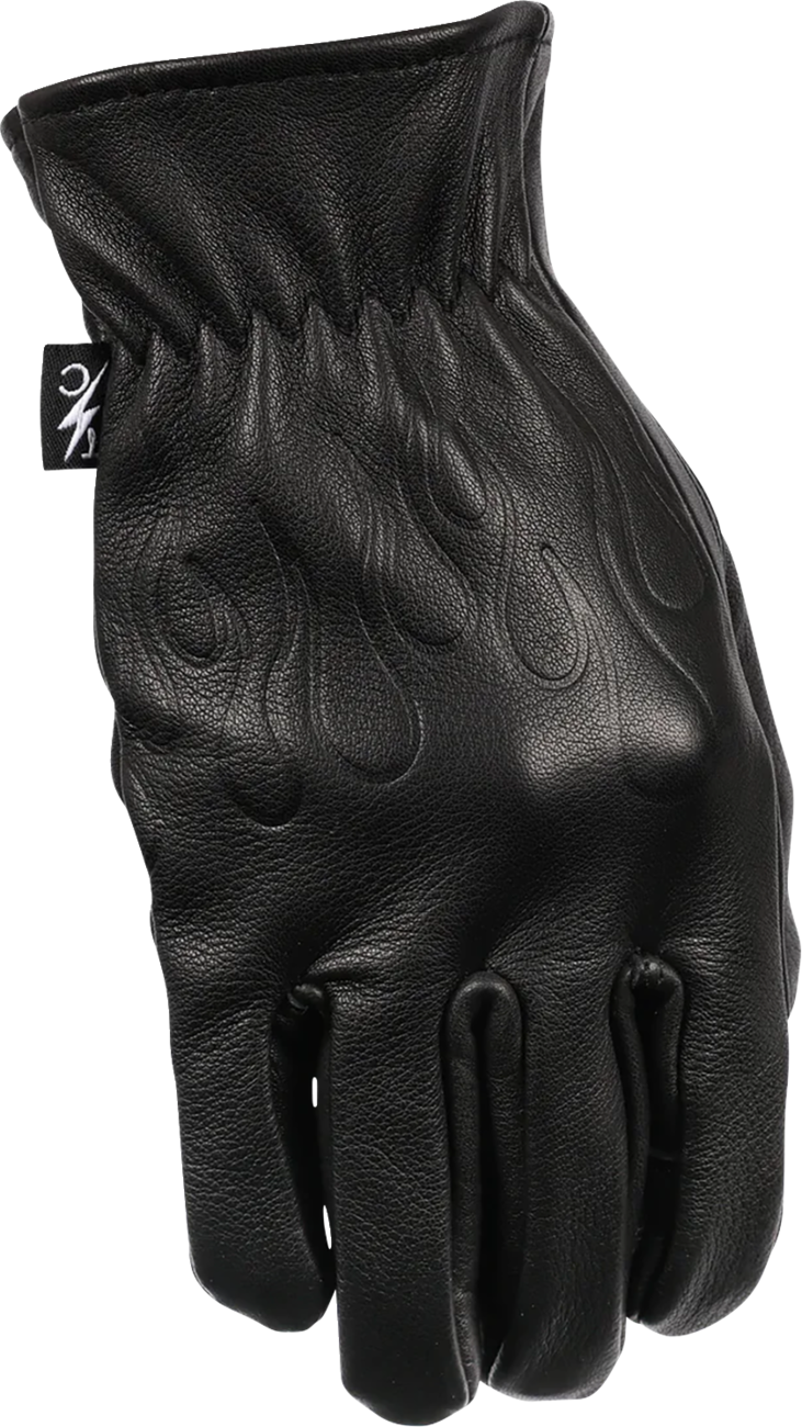 GLOVE ROPER LEATHER BLACK SMALL
