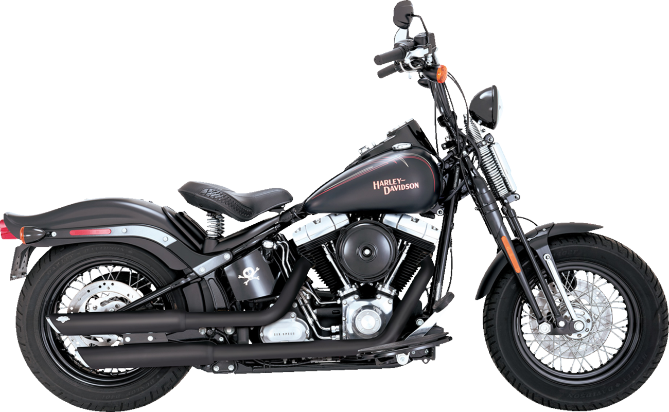 MUFFLERS 3" TWIN SLASH BLACK DLX CRSBNS SLM