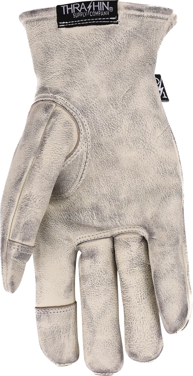 GLOVE ROPER LEATHER BONE WHITE MEDIUM