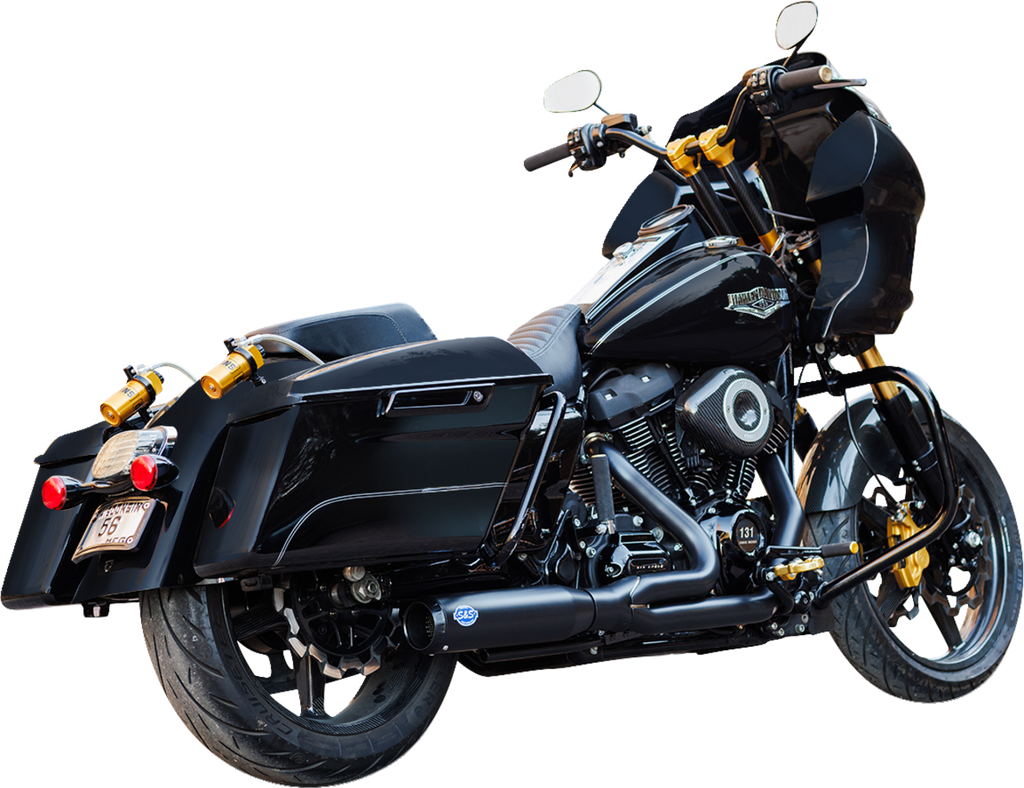Exhaust 2:1 Qualifier Race Only Black M8 Touring 2017+