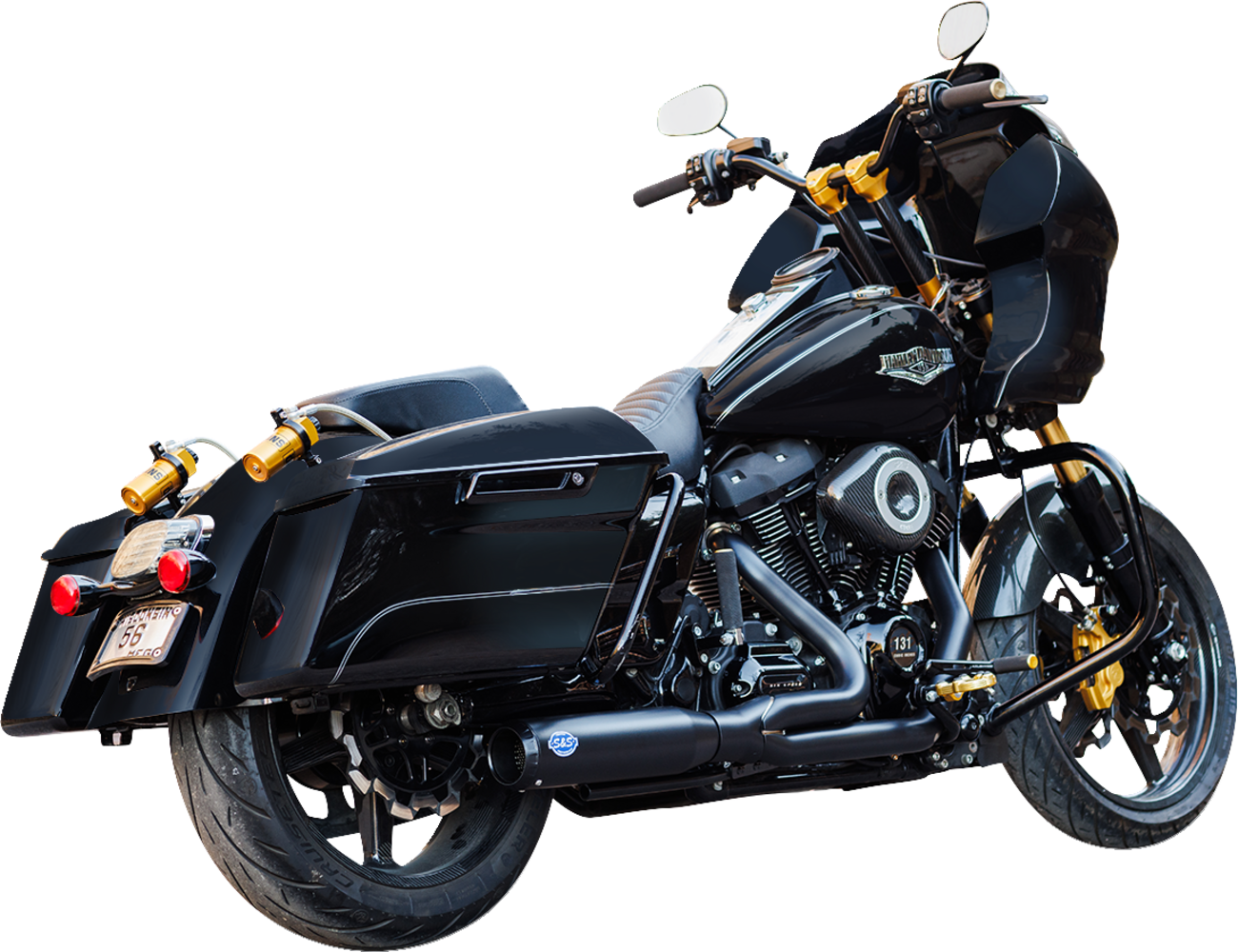 Exhaust 2:1 Qualifier Race Only Black M8 Touring 2017+