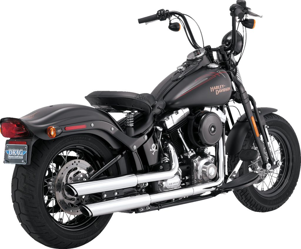 MUFFLERS 3" TWIN SLASH CHROME DLX CRSBNS SLM
