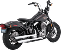 MUFFLERS 3" TWIN SLASH CHROME DLX CRSBNS SLM