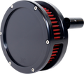 AIR CLEANER BA SLIM SOLID COVER BLACK/RED 99-17 TWIN CAM